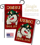 Devil Dog - Military Americana Vertical Impressions Decorative Flags HG108052