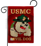 Devil Dog - Military Americana Vertical Impressions Decorative Flags HG108052