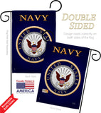 Navy - Military Americana Vertical Impressions Decorative Flags HG108058 Made In USA