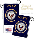 Navy - Military Americana Vertical Impressions Decorative Flags HG108058 Made In USA