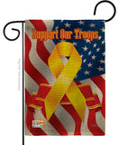 Support Our Troops - Military Americana Vertical Impressions Decorative Flags HG108059