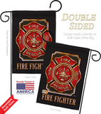 Fire Fighter - Military Americana Vertical Impressions Decorative Flags HG108063 Made In USA