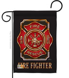 Fire Fighter - Military Americana Vertical Impressions Decorative Flags HG108063 Made In USA