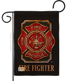 Fire Fighter - Military Americana Vertical Impressions Decorative Flags HG108063 Made In USA