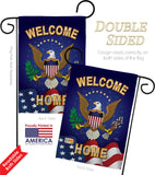 Welcome Home - Military Americana Vertical Impressions Decorative Flags HG108064 Made In USA