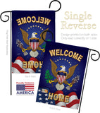 Welcome Home - Military Americana Vertical Impressions Decorative Flags HG108064 Made In USA