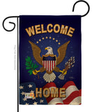 Welcome Home - Military Americana Vertical Impressions Decorative Flags HG108064 Made In USA