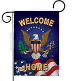 Welcome Home - Military Americana Vertical Impressions Decorative Flags HG108064 Made In USA