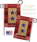 Two Star Service - Military Americana Vertical Impressions Decorative Flags HG108069 Made In USA