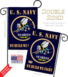 Sea Bees - Military Americana Vertical Impressions Decorative Flags HG108071 Made In USA