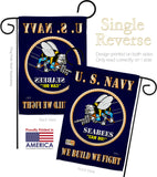 Sea Bees - Military Americana Vertical Impressions Decorative Flags HG108071 Made In USA