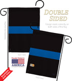 Blue Stripe - Military Americana Vertical Impressions Decorative Flags HG108240 Made In USA