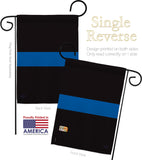 Blue Stripe - Military Americana Vertical Impressions Decorative Flags HG108240 Made In USA