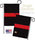 Red Stripe - Military Americana Vertical Impressions Decorative Flags HG108241 Made In USA