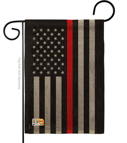 US Red Stripe - Military Americana Vertical Impressions Decorative Flags HG108383 Made In USA