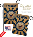 Navy - Military Americana Vertical Impressions Decorative Flags HG108394 Made In USA