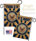 Navy - Military Americana Vertical Impressions Decorative Flags HG108394 Made In USA