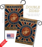 Marine Corps - Military Americana Vertical Impressions Decorative Flags HG108398 Made In USA