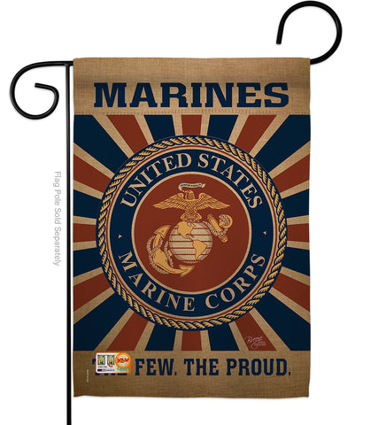 Marine Corps - Military Americana Vertical Impressions Decorative Flags HG108398 Made In USA