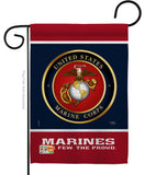 Proud Marine Corps - Military Americana Vertical Impressions Decorative Flags HG108406 Made In USA