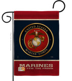 Proud Marine Corps - Military Americana Vertical Impressions Decorative Flags HG108406 Made In USA