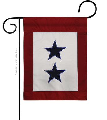 Two Blue Star Service - Military Americana Vertical Applique Decorative Flags HG108409