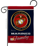 Marines Proudly Family - Military Americana Vertical Impressions Decorative Flags HG108411 Made In USA