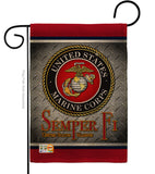 Semper Fi US Marine - Military Americana Vertical Impressions Decorative Flags HG108418 Made In USA