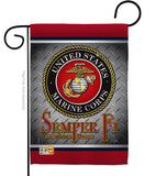 Semper Fi US Marine - Military Americana Vertical Impressions Decorative Flags HG108418 Made In USA