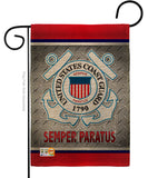 Semper Paratus US Coast Guard - Military Americana Vertical Impressions Decorative Flags HG108419 Made In USA