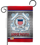 Semper Paratus US Coast Guard - Military Americana Vertical Impressions Decorative Flags HG108419