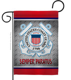 Semper Paratus US Coast Guard - Military Americana Vertical Impressions Decorative Flags HG108419 Made In USA