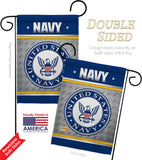 US Navy - Military Americana Vertical Impressions Decorative Flags HG108422 Made In USA