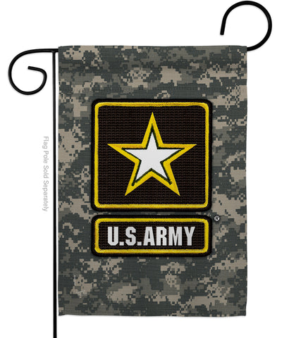 US Army Camoflash - Military Americana Vertical Impressions Decorative Flags HG108423 Made In USA