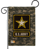 US Army Camoflash - Military Americana Vertical Impressions Decorative Flags HG108423 Made In USA