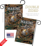 US Marine Veteran - Military Americana Vertical Impressions Decorative Flags HG108424 Made In USA