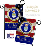 US Air Force Family Honor - Military Americana Vertical Impressions Decorative Flags HG108425 Made In USA