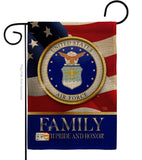 US Air Force Family Honor - Military Americana Vertical Impressions Decorative Flags HG108425 Made In USA