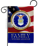 US Air Force Family Honor - Military Americana Vertical Impressions Decorative Flags HG108425 Made In USA