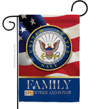 US Navy Family Honor - Military Americana Vertical Impressions Decorative Flags HG108426