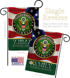 US Army Family Honor - Military Americana Vertical Impressions Decorative Flags HG108427 Made In USA