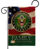 US Army Family Honor - Military Americana Vertical Impressions Decorative Flags HG108427 Made In USA