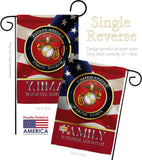 US Marine Family Honor - Military Americana Vertical Impressions Decorative Flags HG108428 Made In USA