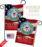 US Coast Guard Family Honor - Military Americana Vertical Impressions Decorative Flags HG108429 Made In USA