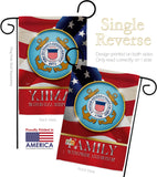 US Coast Guard Family Honor - Military Americana Vertical Impressions Decorative Flags HG108429 Made In USA