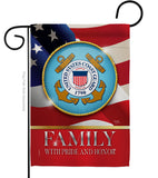 US Coast Guard Family Honor - Military Americana Vertical Impressions Decorative Flags HG108429 Made In USA