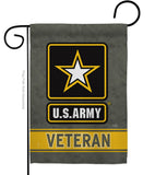 US Army Veteran - Military Americana Vertical Impressions Decorative Flags HG108430 Made In USA