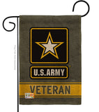 US Army Veteran - Military Americana Vertical Impressions Decorative Flags HG108430 Made In USA