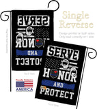 Serve Honor Protect - Military Americana Vertical Impressions Decorative Flags HG108441 Made In USA