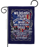 We Did Not Fight - Military Americana Vertical Impressions Decorative Flags HG108442 Made In USA